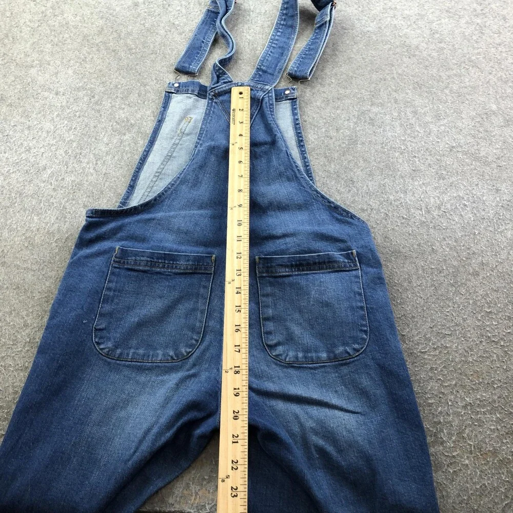 Lucky Brand Overalls Womens XS Blue Denim Slim Fit Adjustable Straps One Piece - Picture 10 of 10